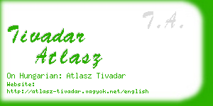 tivadar atlasz business card